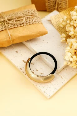 Outlet Dear-Lover Plated U-Shape Decor Vintage Hair Scrunchie Gold