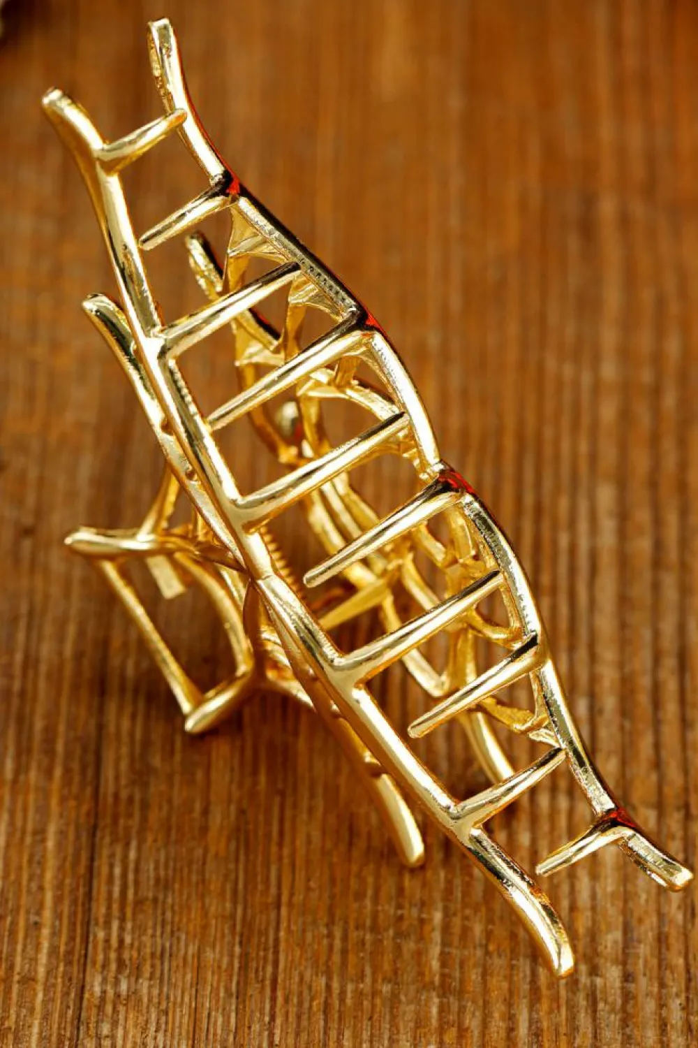 Hot Dear-Lover Spider Web Shape Plated Halloween Hair Clip Gold
