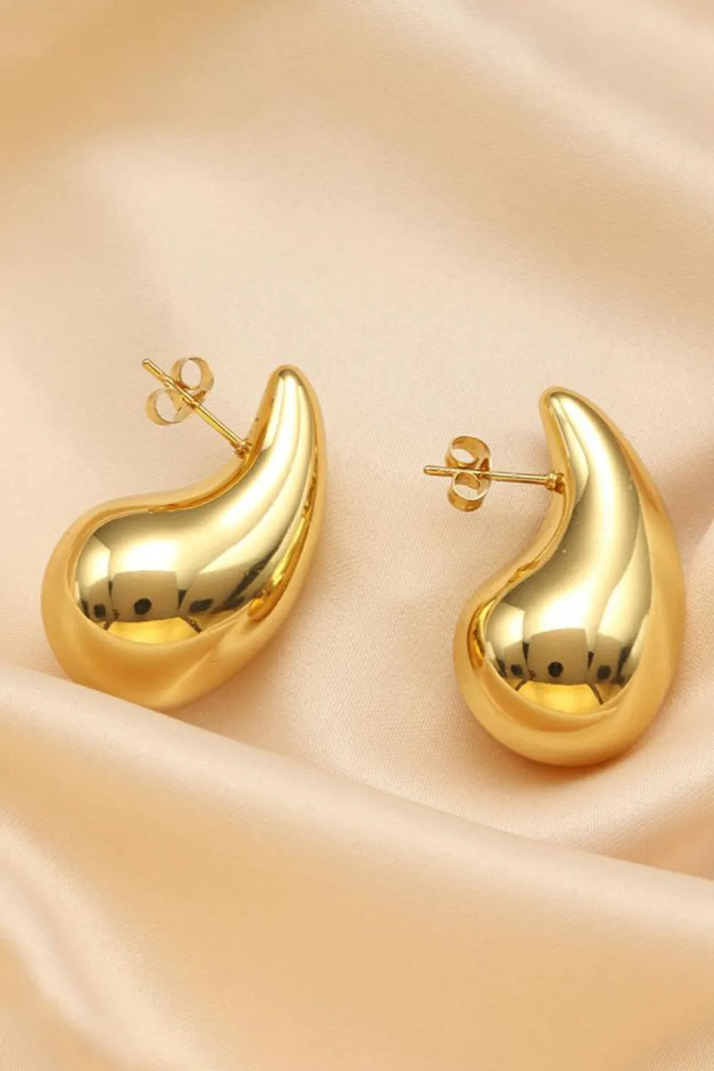 Outlet Dear-Lover Teardrop Plated Alloy Stud Earrings Gold