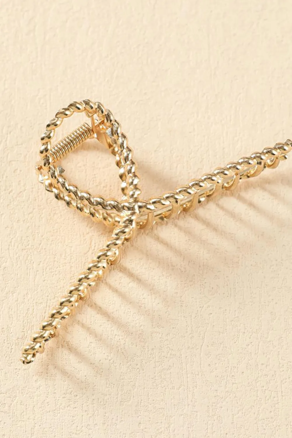 Outlet Dear-Lover Twist Large Alloy Hair Clip Gold