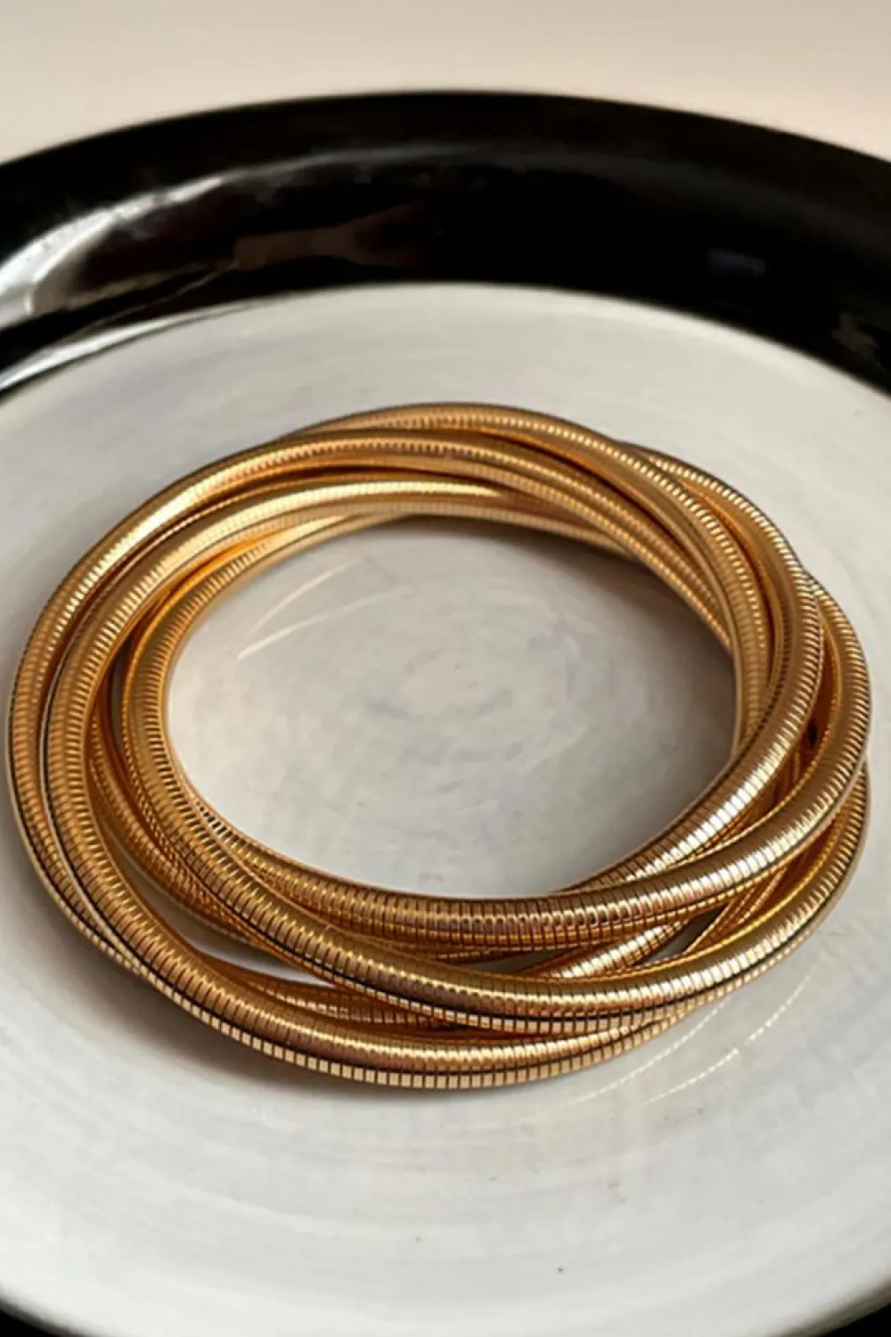 Online Dear-Lover Twist Stacked Exaggerated Alloy Bracelet Gold