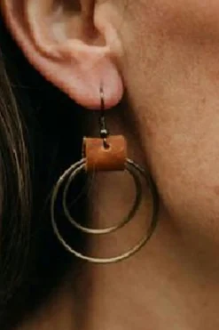 Sale Dear-Lover Vintage Hoop Hook Earrings Gold