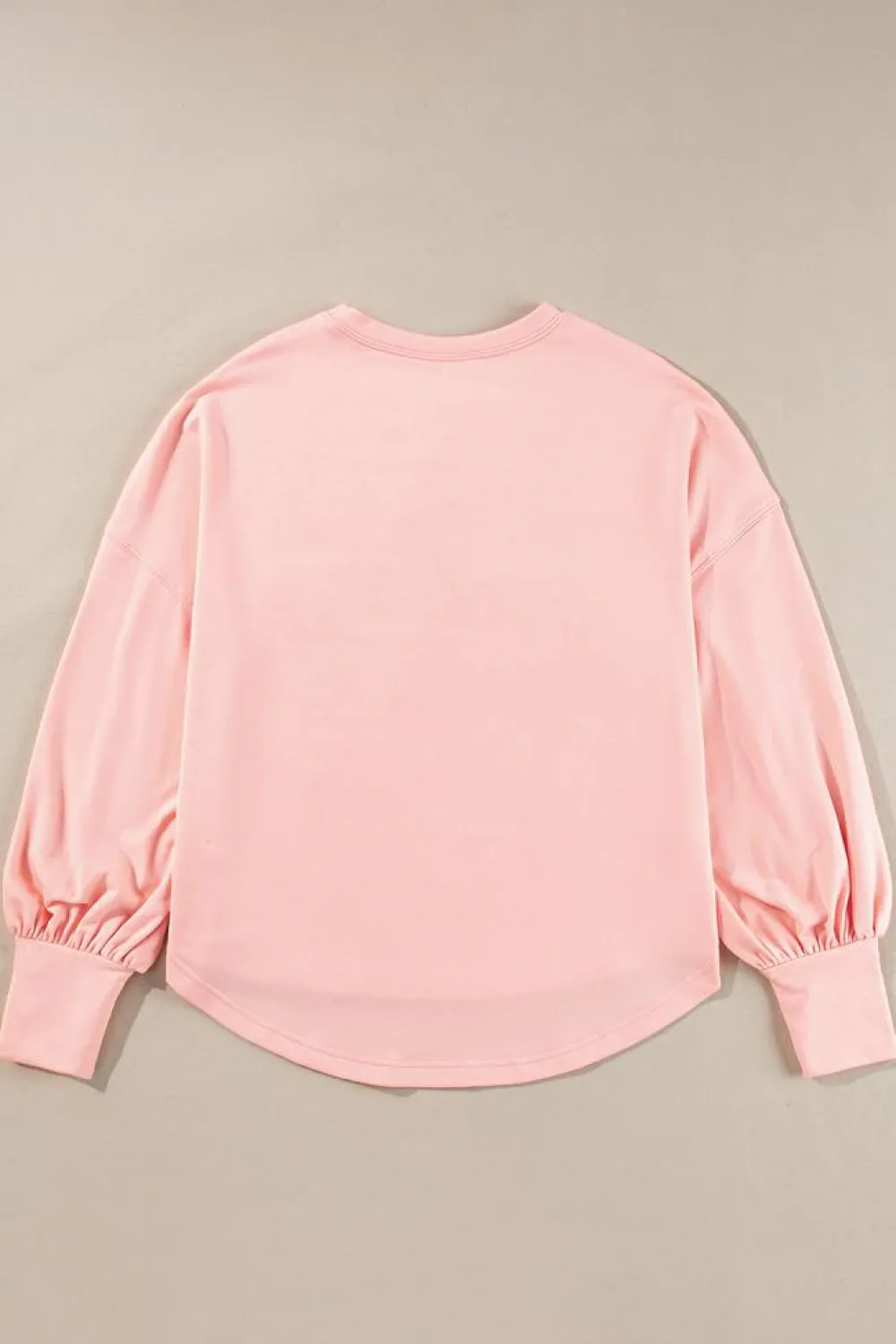 Best Dear-Lover Studded Star Graphic Oversized Long Sleeve Top Gossamer Pink
