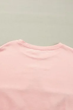 Best Dear-Lover Studded Star Graphic Oversized Long Sleeve Top Gossamer Pink