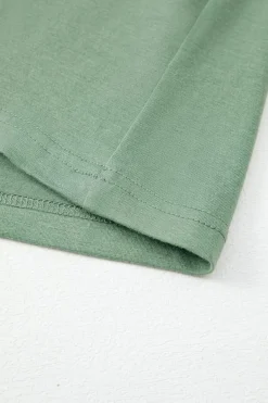 Best Dear-Lover Textured V Neck Flutter Sleeve Ruffled Maxi Dress Grass Green