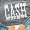 Outlet Dear-Lover CASH Letter Print T Shirt Gray