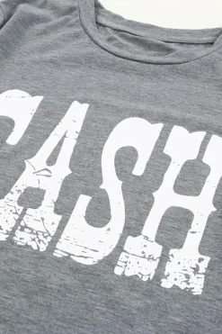 Outlet Dear-Lover CASH Letter Print T Shirt Gray