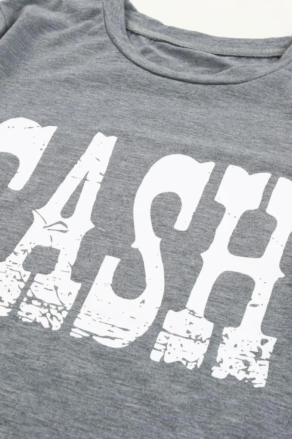 Outlet Dear-Lover CASH Letter Print T Shirt Gray