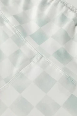 Outlet Dear-Lover Checkered Pattern High Waist Skinny Leggings Gray