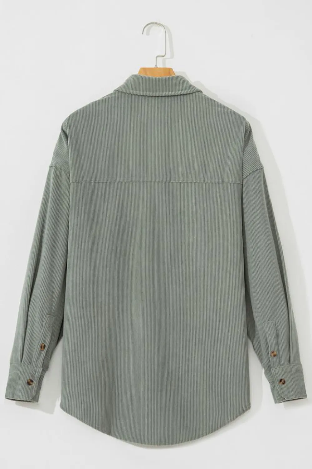 New Dear-Lover Corduroy Button Pocket Shirt Gray