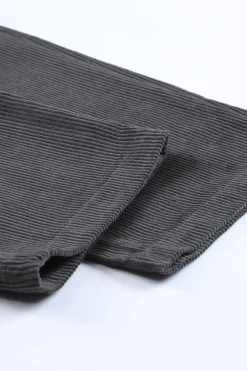 New Dear-Lover Corduroy High Waist Straight Leg Pants Gray