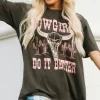 Online Dear-Lover COWGIRLS DO IT BETTER Graphic Print Oversized T Shirt Gray