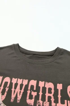 Online Dear-Lover COWGIRLS DO IT BETTER Graphic Print Oversized T Shirt Gray