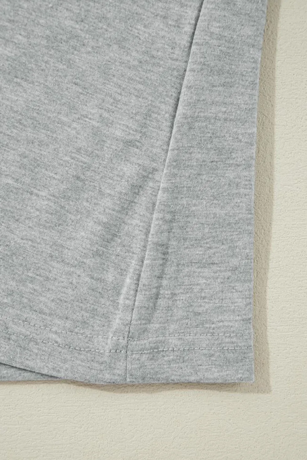 New Dear-Lover Crew Neck Pleated Tank Top Gray