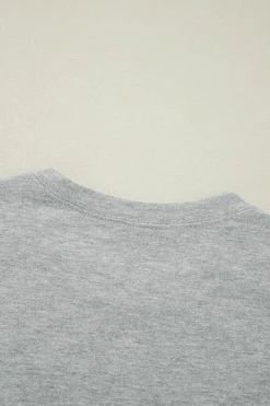 New Dear-Lover Crew Neck Pleated Tank Top Gray