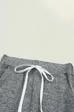 New Dear-Lover Drawstring Waist Pocketed Joggers Gray