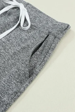 New Dear-Lover Drawstring Waist Pocketed Joggers Gray