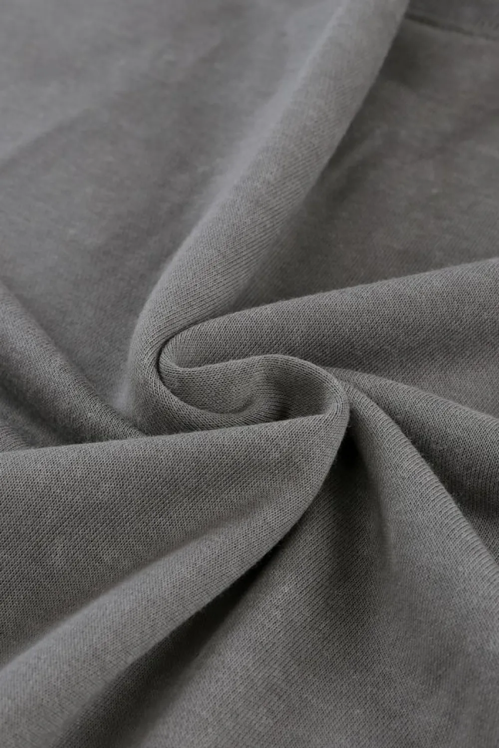New Dear-Lover Drop Shoulder Ribbed Trim Oversized Sweatshirt Gray