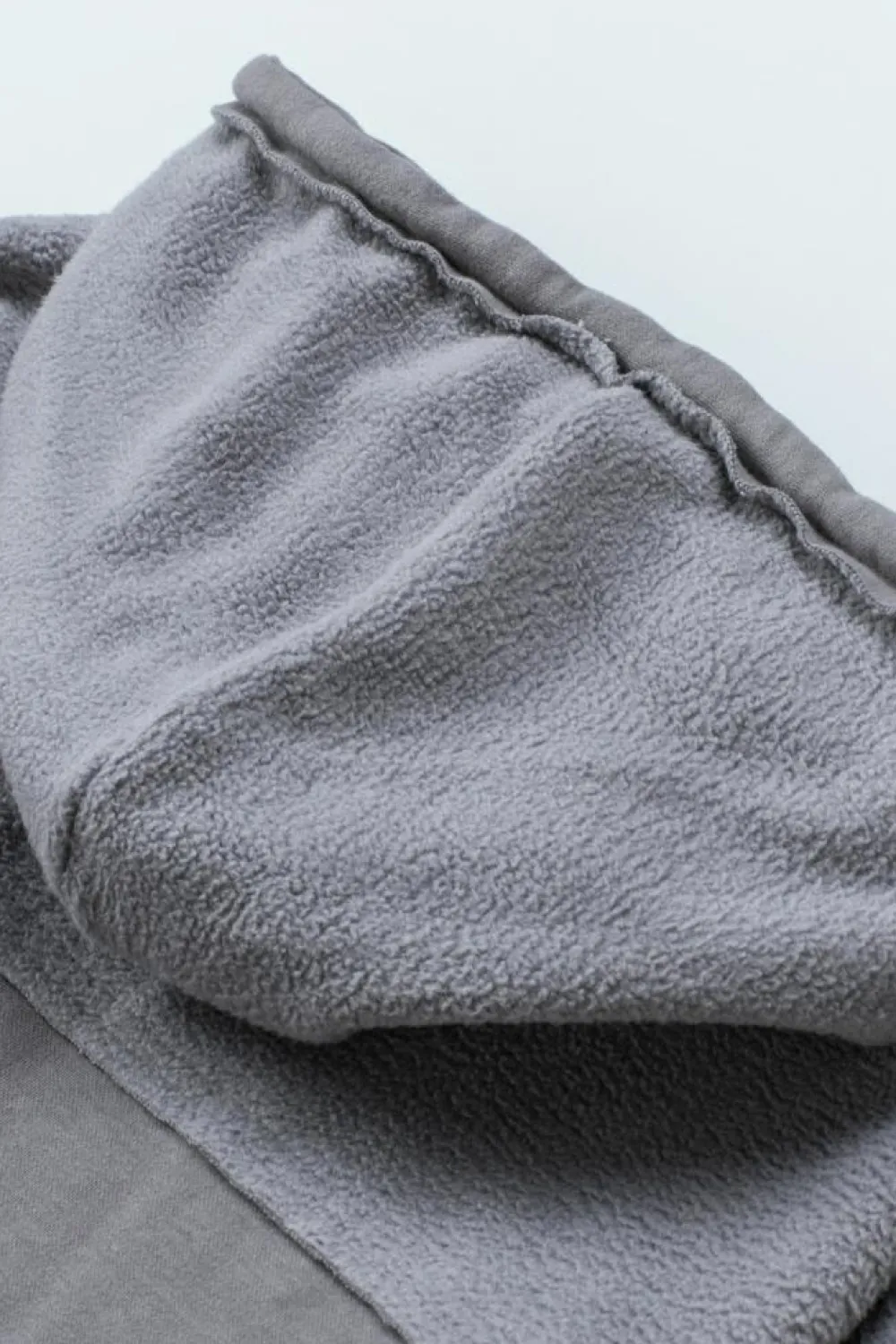 Fashion Dear-Lover Flap Pocket Drawstring Hood Zip Up Jacket Gray