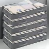 Hot Dear-Lover Foldable Clear Window Zipper Storage Bag Gray
