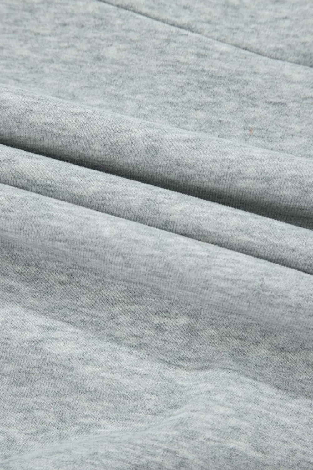 Outlet Dear-Lover Half Zipper Collared Drop Shoulder Side Slits Sweatshirt Gray