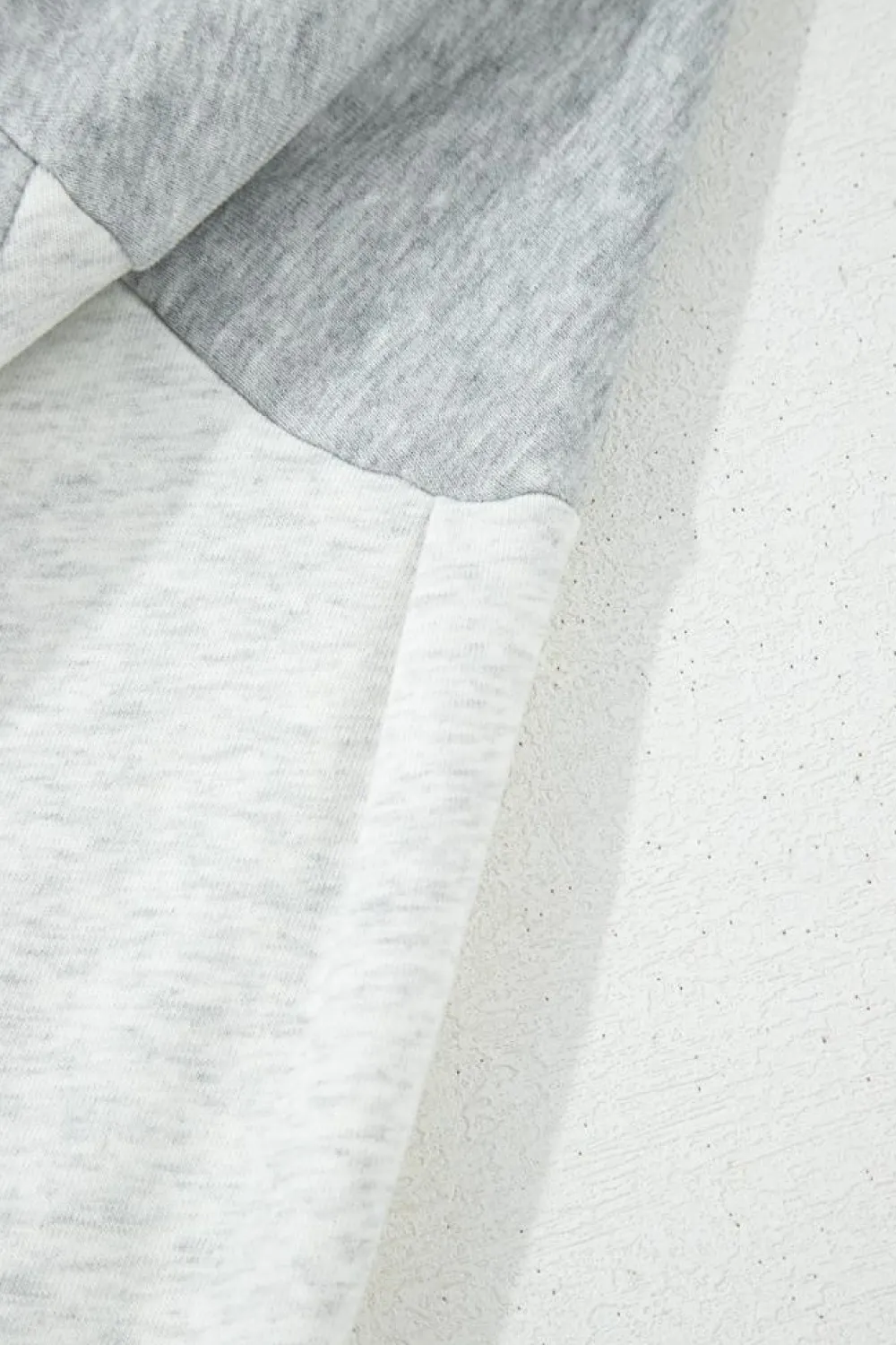 Outlet Dear-Lover Half Zipper Collared Drop Shoulder Side Slits Sweatshirt Gray