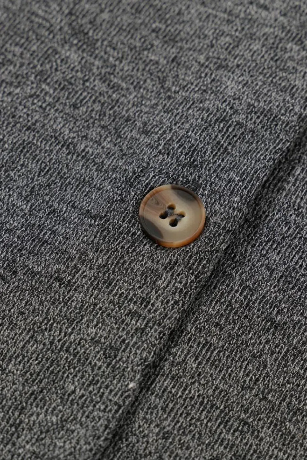 Clearance Dear-Lover Heather Knit Pocketed Button Front Cardigan Gray