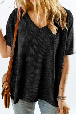 New Dear-Lover High Low Cuffed Tee Gray