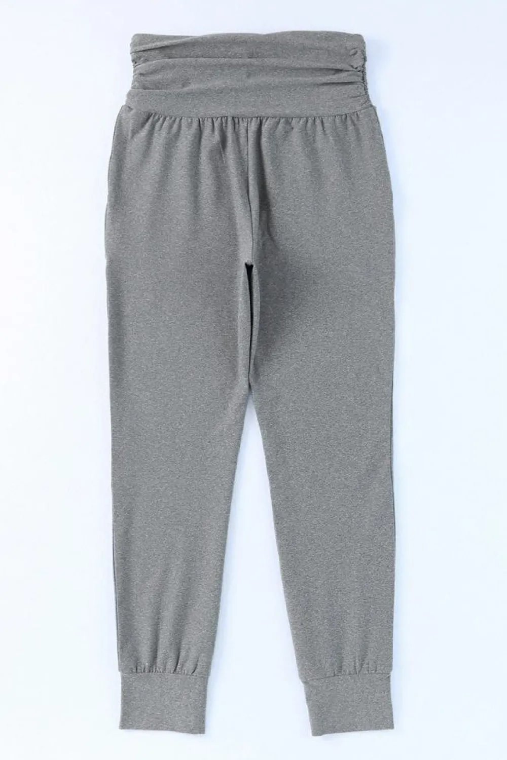 New Dear-Lover High Waist Pleated Pocket Leggings Gray