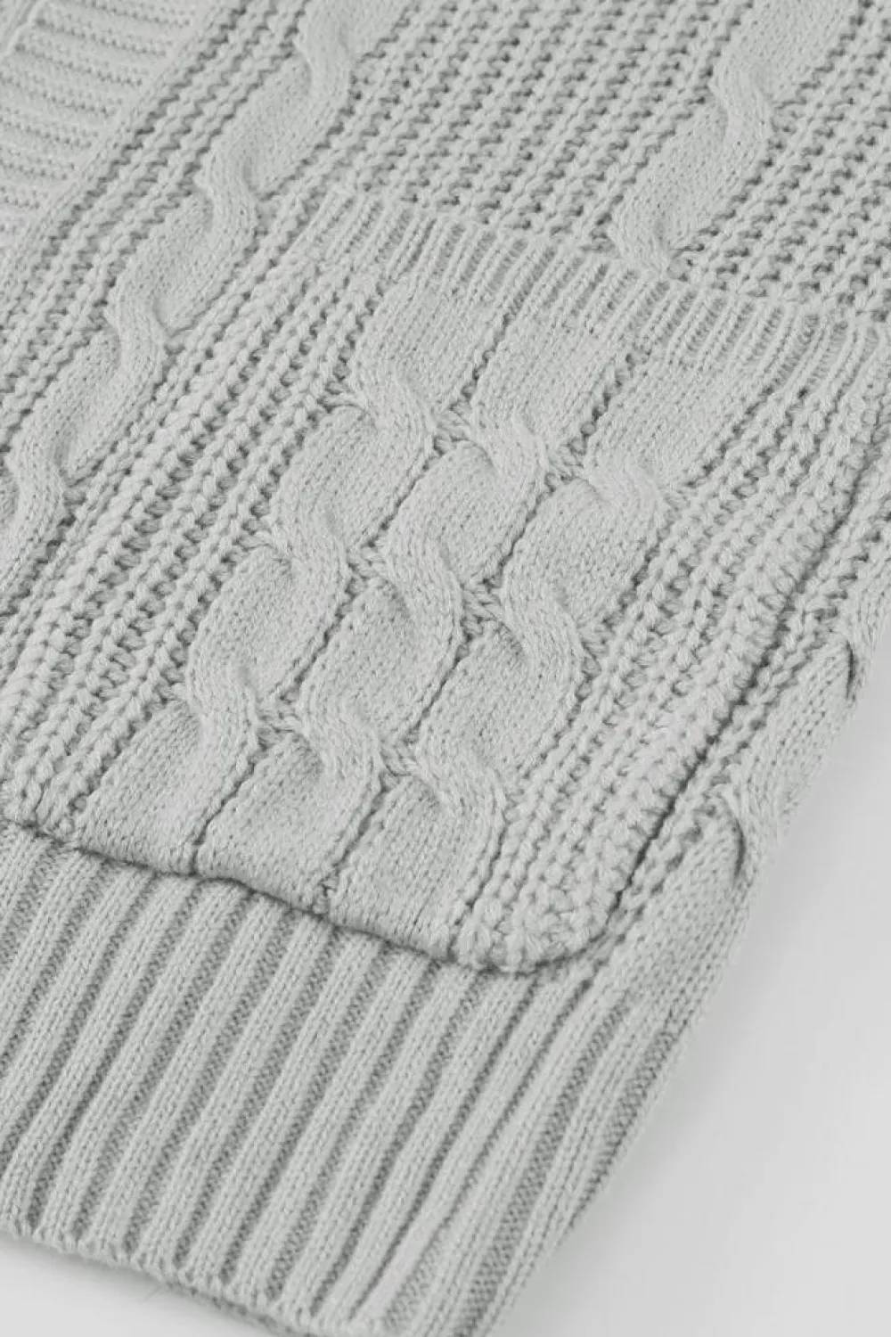Outlet Dear-Lover Knit Texture Long Cardigan Gray