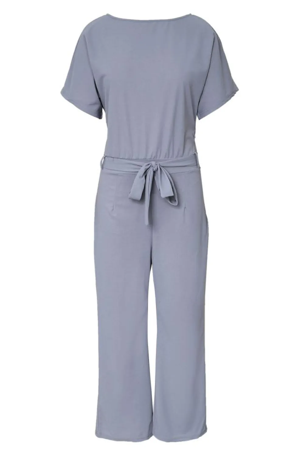Outlet Dear-Lover Oh So Glam Belted Wide Leg Jumpsuit Gray