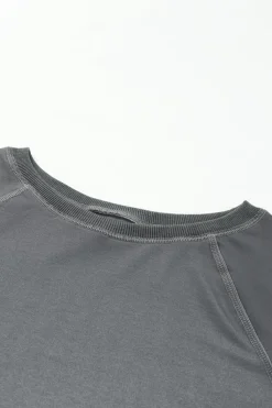 New Dear-Lover Ombre Crewneck Long Sleeve Sweatshirt Gray