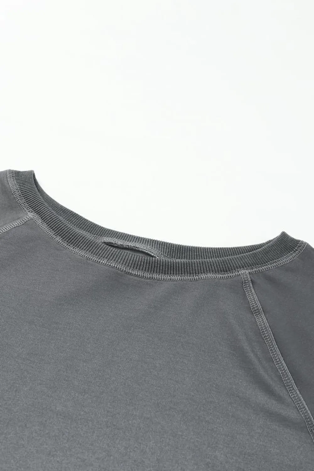 New Dear-Lover Ombre Crewneck Long Sleeve Sweatshirt Gray