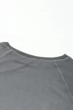 New Dear-Lover Ombre Crewneck Long Sleeve Sweatshirt Gray