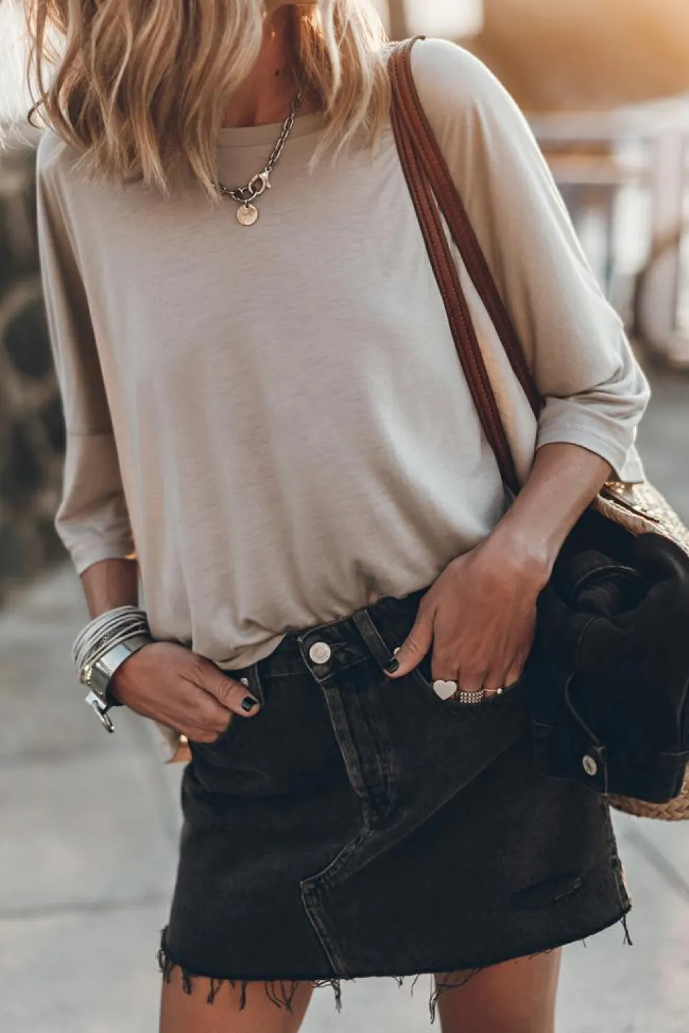 Hot Dear-Lover Oversized Flowy Dropped Shoulder T-shirt Gray