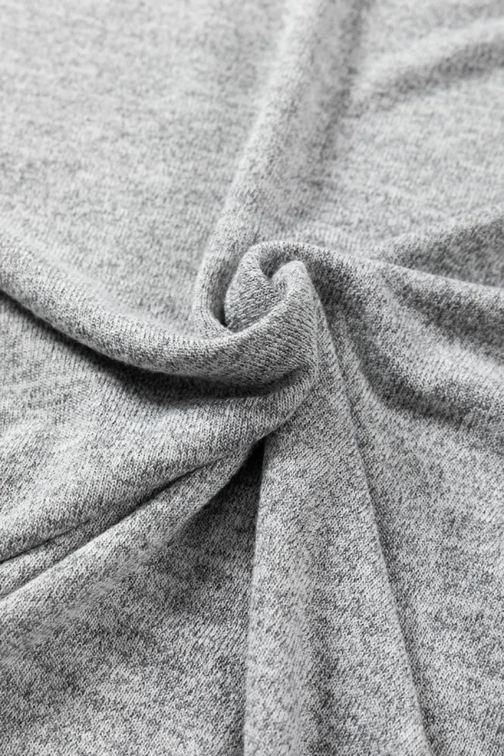 Clearance Dear-Lover Side Buttons Crew Neck Knit Top Gray