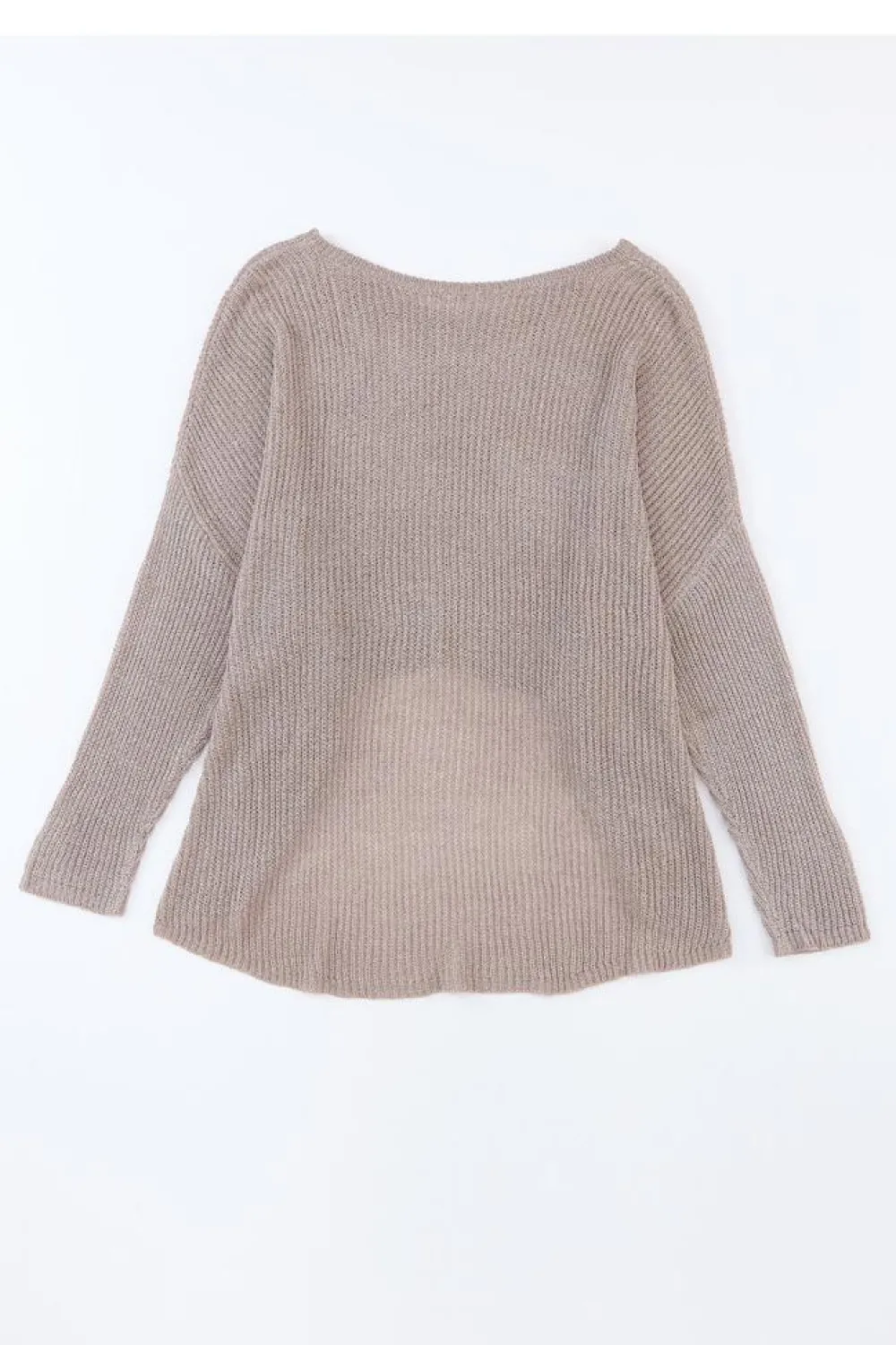 Hot Dear-Lover Slouchy Dolman Sleeve High Low Sweater Gray