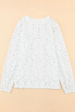 Online Dear-Lover Slouchy Heather Rib Knit Long Sleeve Henley Top Gray