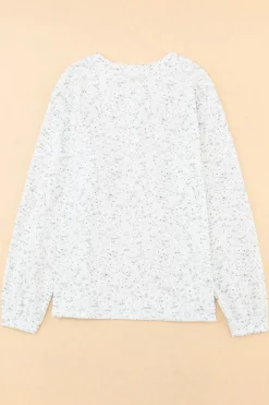 Online Dear-Lover Slouchy Heather Rib Knit Long Sleeve Henley Top Gray
