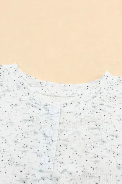 Online Dear-Lover Slouchy Heather Rib Knit Long Sleeve Henley Top Gray