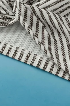 Online Dear-Lover Striped Cutout Twist Front Tank Top Gray