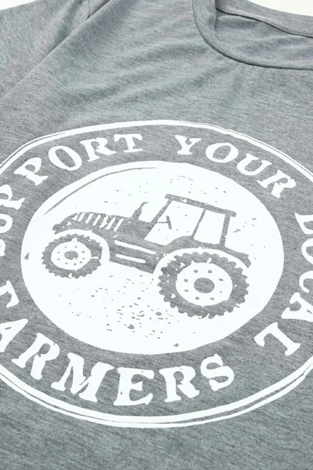 Best Dear-Lover SUPPORT YOUR LOCAL FARMERS Graphic Tee Gray