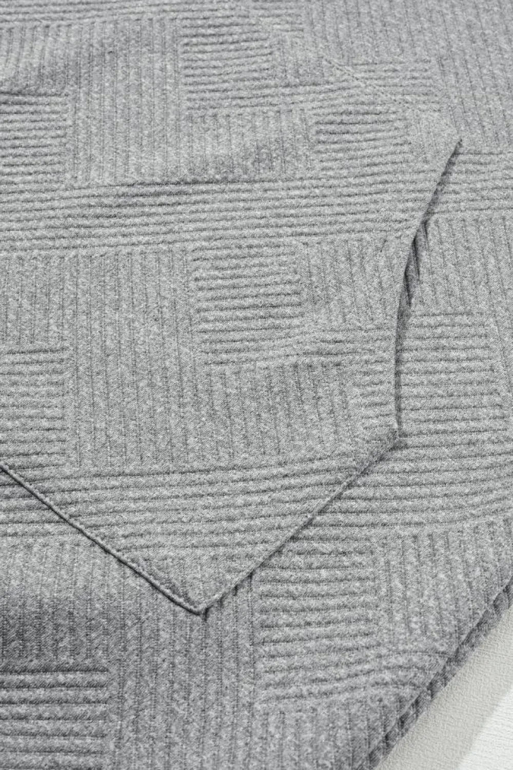 Online Dear-Lover Textured Kangaroo Pocket Drawstring Hooded Mini Dress Gray