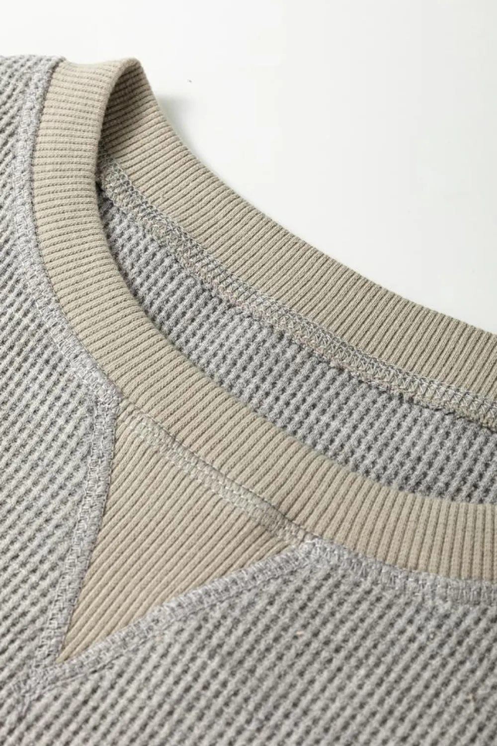 New Dear-Lover Thermal Pullover Loose Sweatshirt Gray