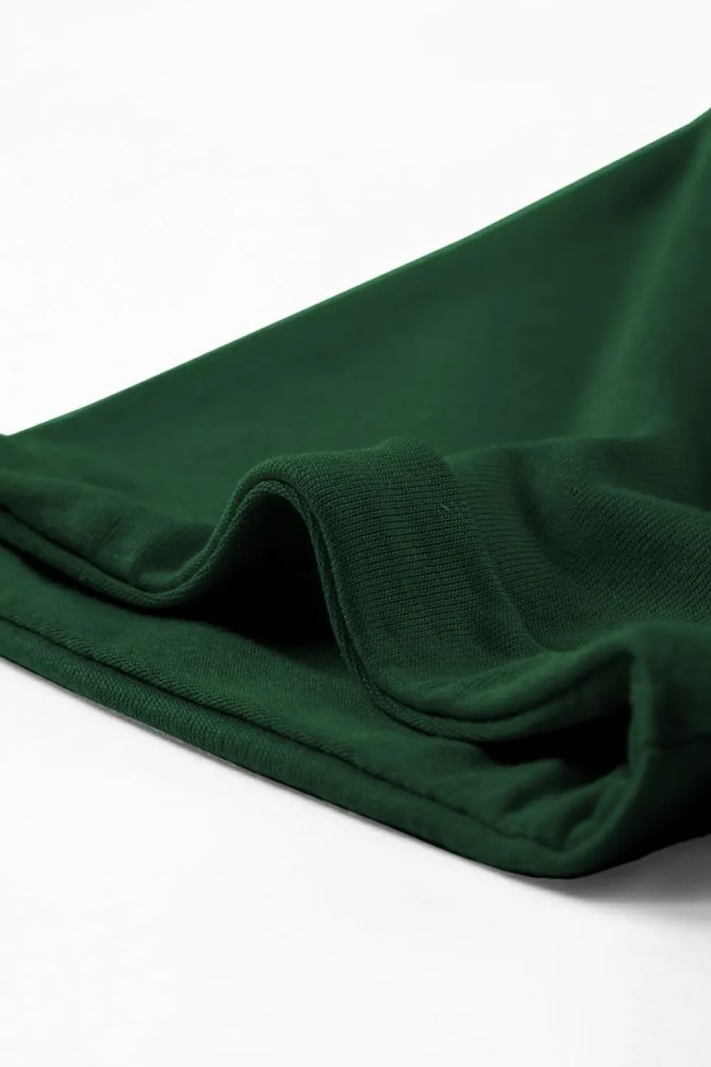 Sale Dear-Lover Casual Plain Crew Neck Tee Green