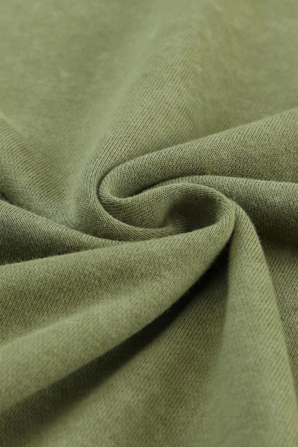 Best Dear-Lover Drop Shoulder Ribbed Trim Oversized Sweatshirt Green