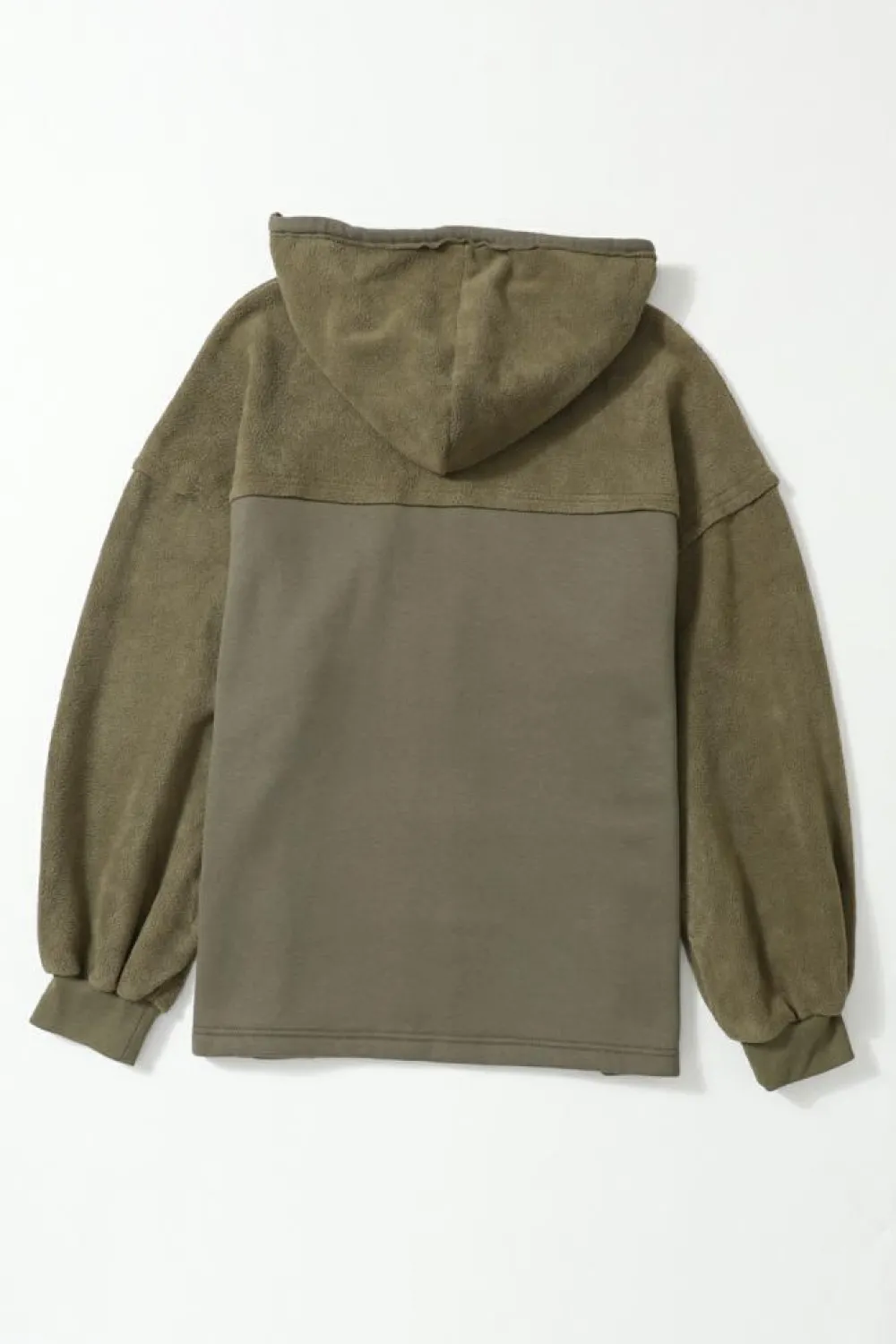 Online Dear-Lover Green Flap Pocket Drawstring Hood Zip Up Jacket Jungle Green