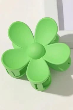 Fashion Dear-Lover Flower Hair Claw Clip Green