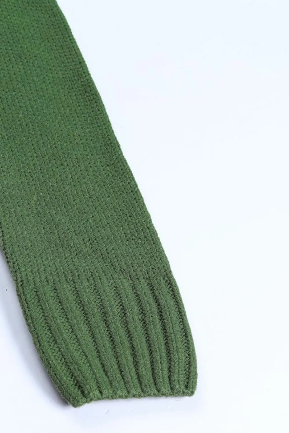 Fashion Dear-Lover Front Pockets Buttons Textured Cardigan Green