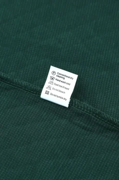 Online Dear-Lover Geometric Texture Plaid Trim Sweatshirt Green